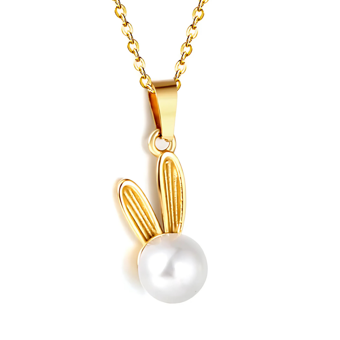 Lapin-Bunny Perlenhalskette Gold