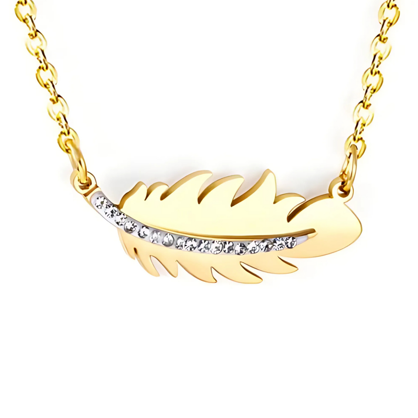 Plume Halskette Gold/Silber