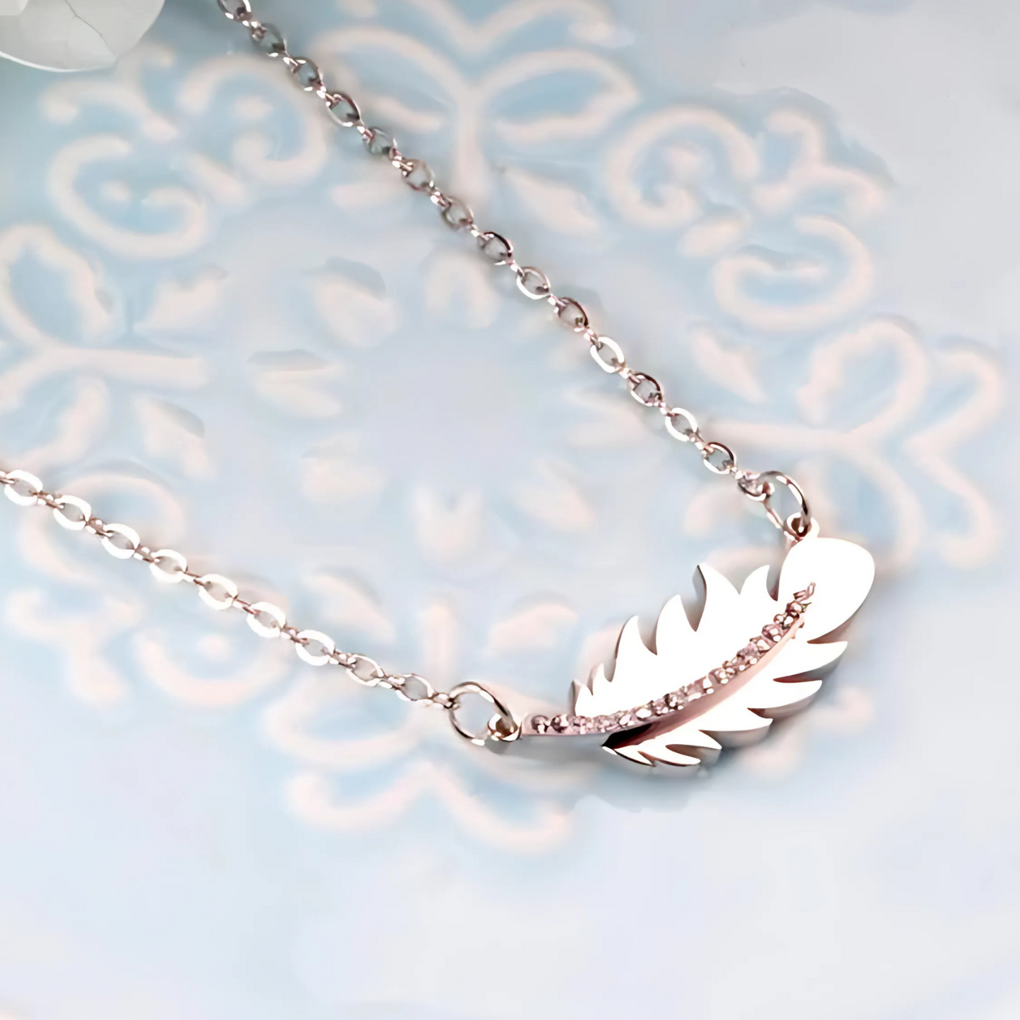 Plume Halskette Gold/Silber