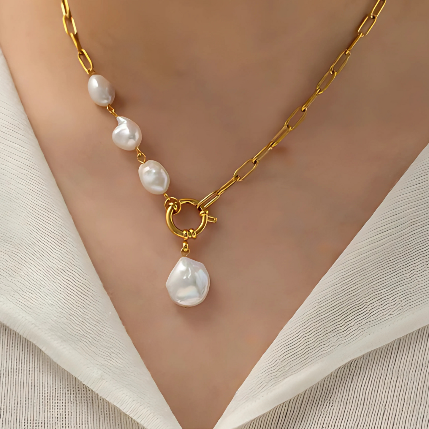 Fraisbijou Perlenhalskette Gold