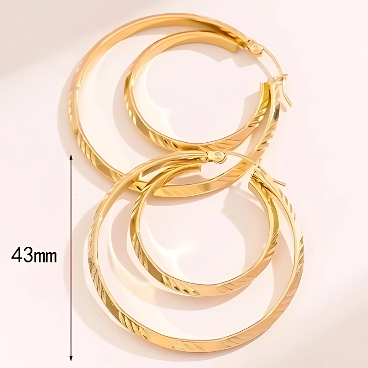 Bague Double Ohrringe Gold