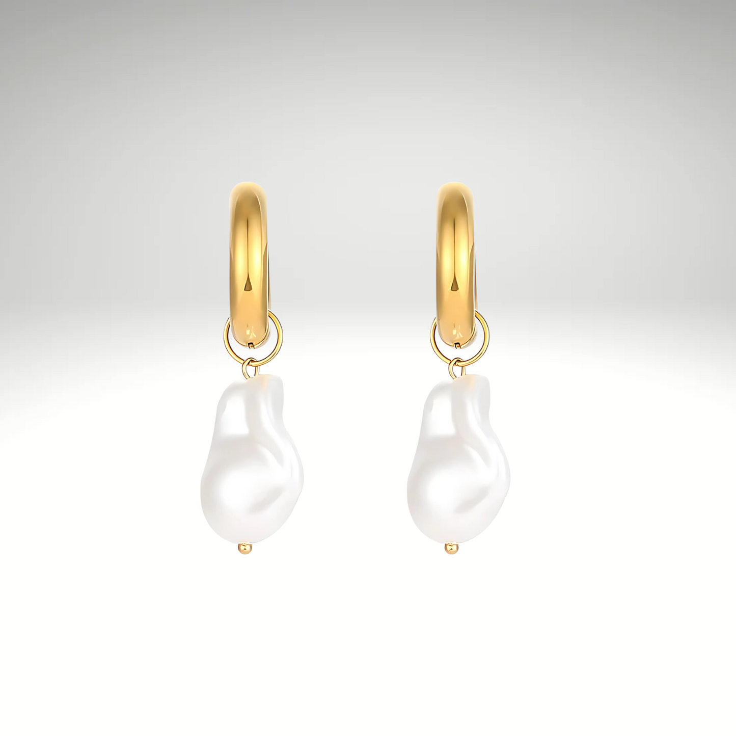 Perlesrétro Perlenohrringe Gold