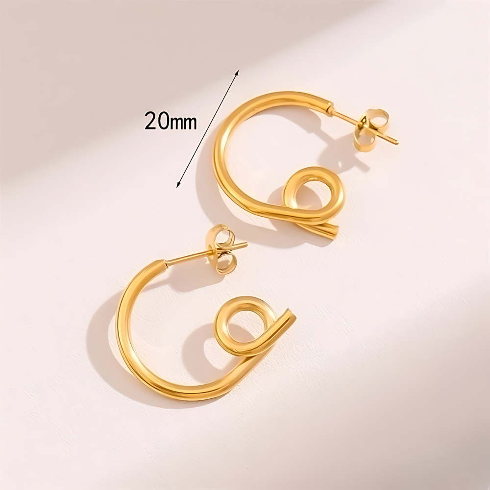 Nouille Ohrringe Gold