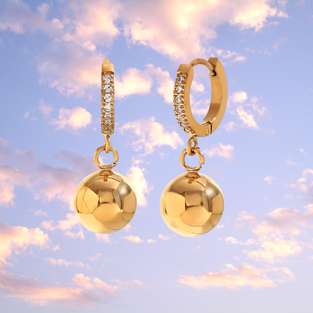 Ballon Ohrringe Gold