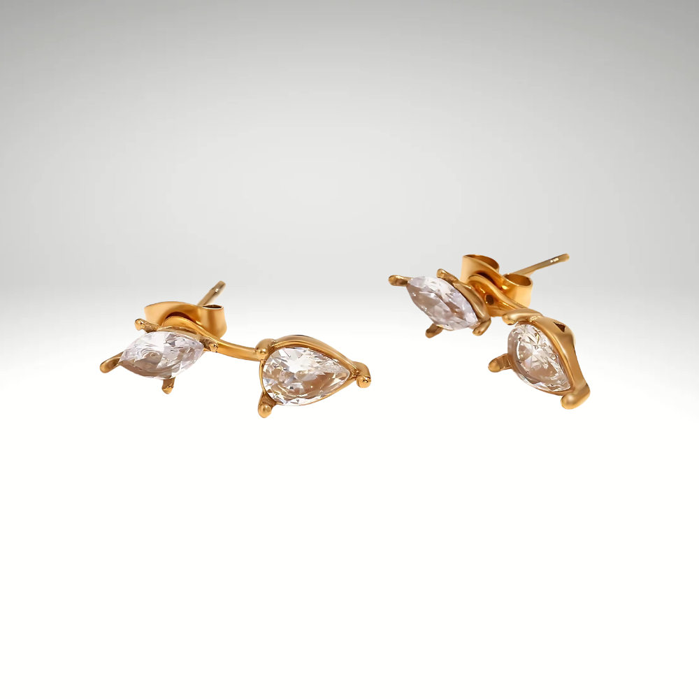 Bouquet Stud Earrings Gold