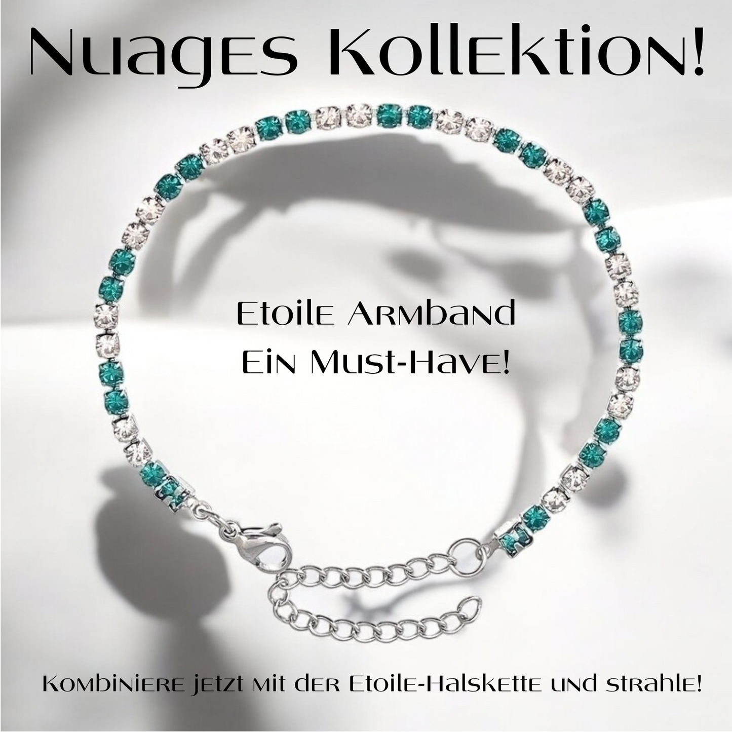 Etoile Halskette Silber/Grün