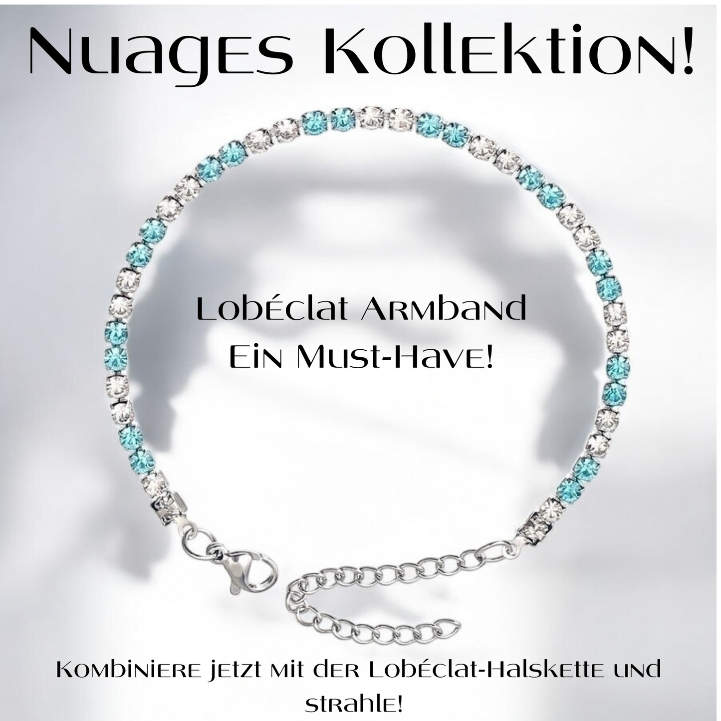 Lobéclat Halskette Silber/Blau