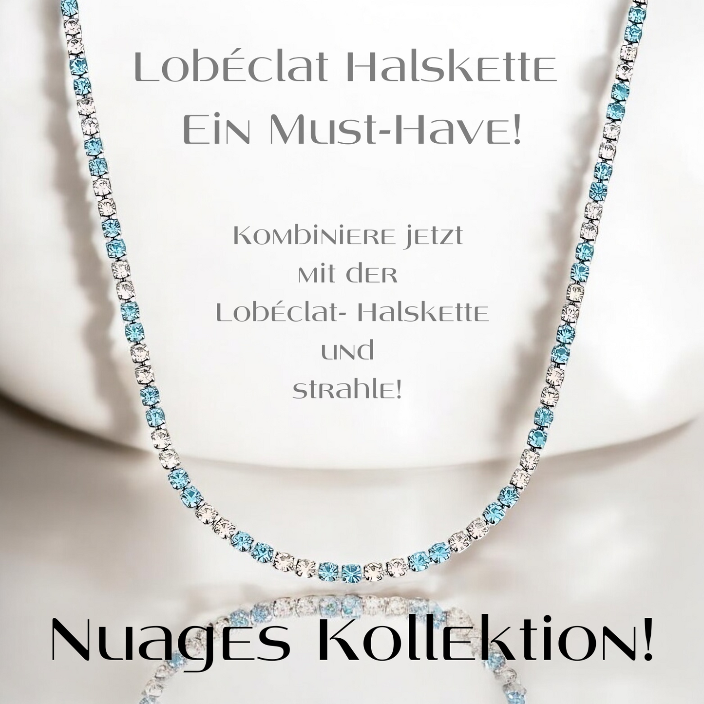 Lobéclat Armband Silber/Blau