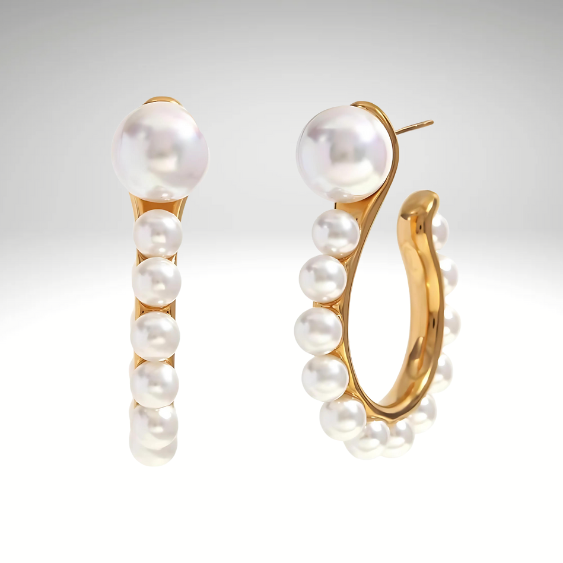 Cheval Perlenohrringe Gold