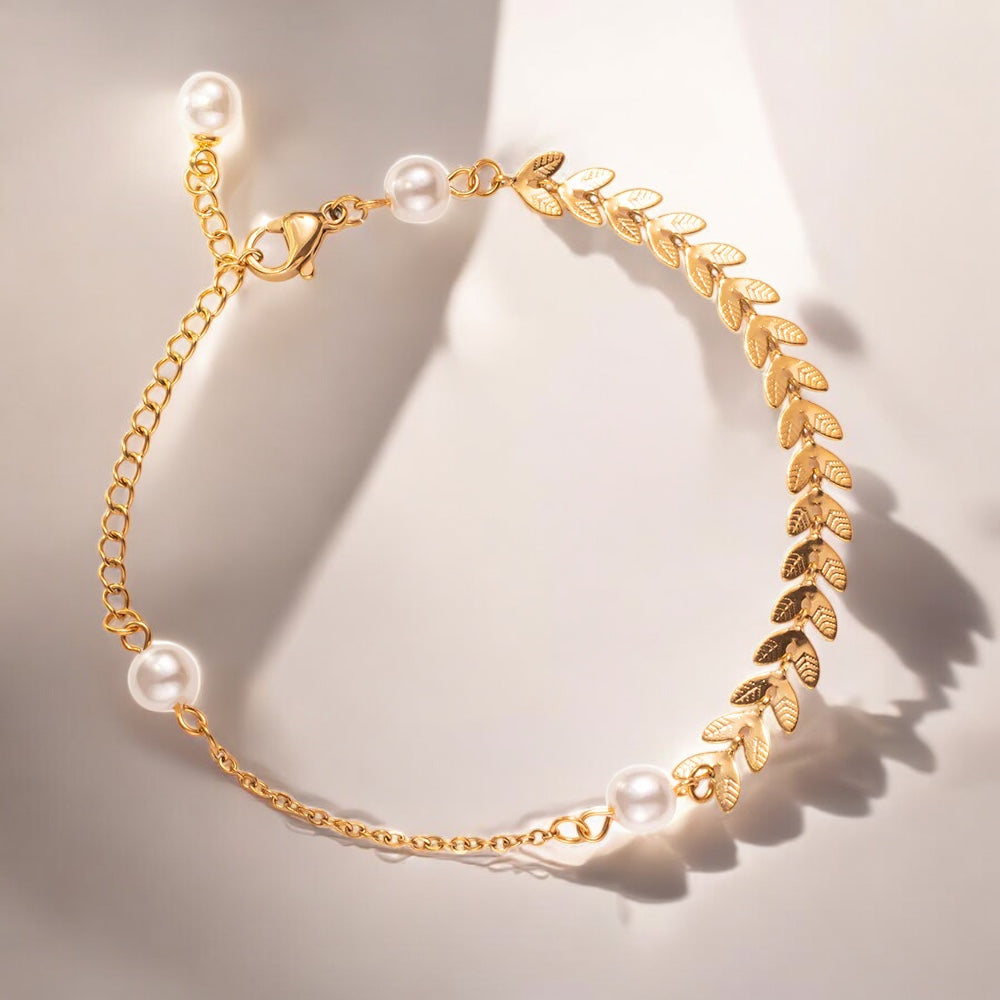 Athena Perlenarmband Gold