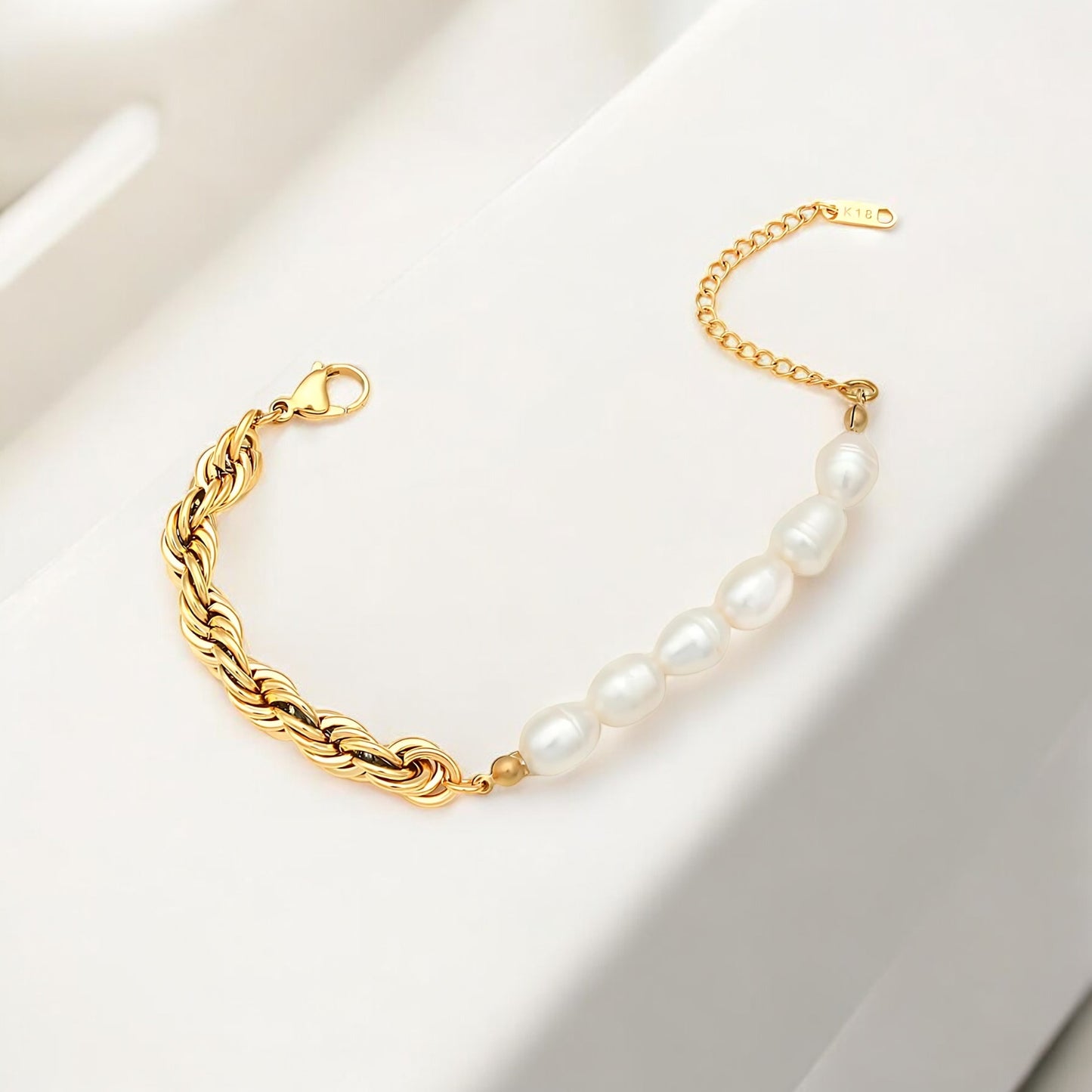 Nautique Perlenarmband Gold