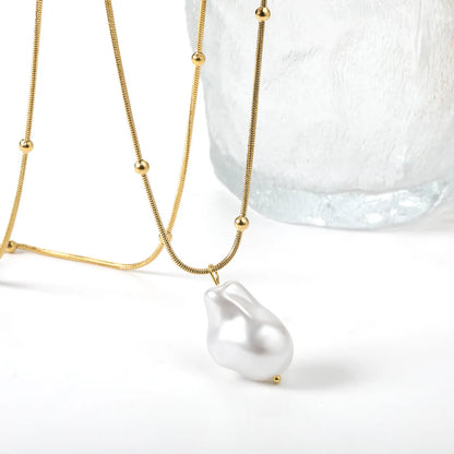 Glamour Perlenhalskette Gold