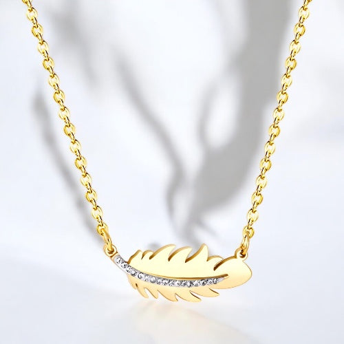 Plume Halskette Gold/Silber
