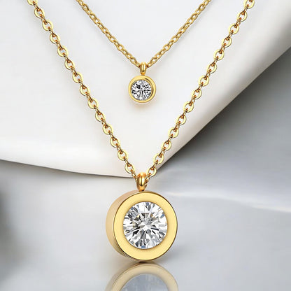 Cercle Double Necklace Gold/Silver