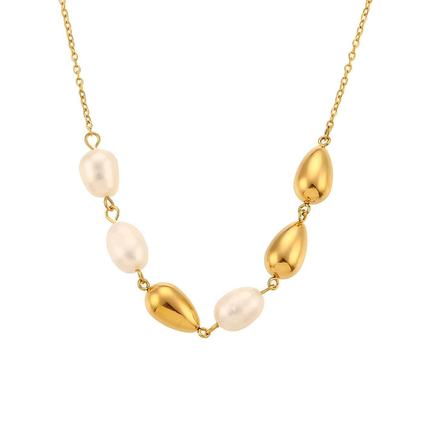 élégant Perlenhalskette Gold