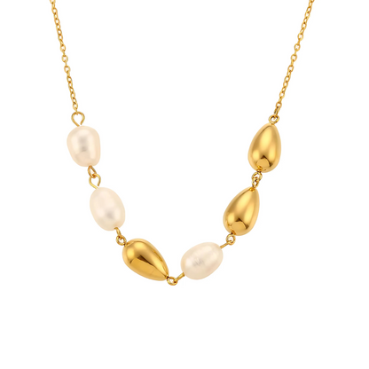 élégant Perlenhalskette Gold