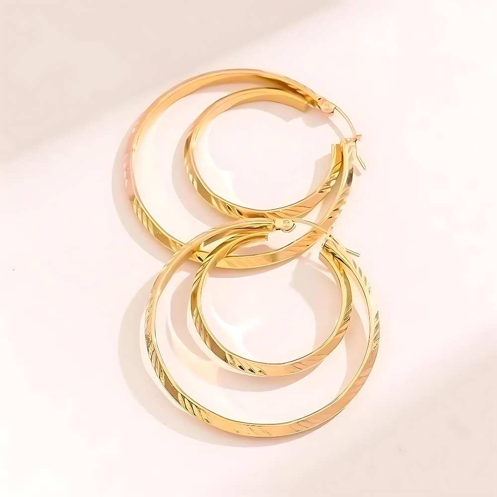 Bague Double Ohrringe Gold