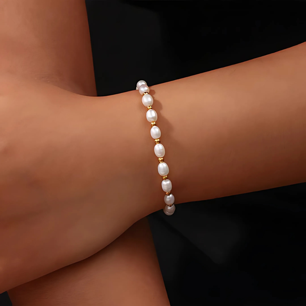 Boucle Perlenarmband Gold