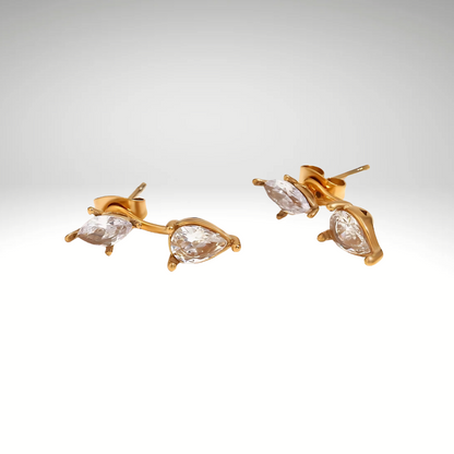 Bouquet Stud Earrings Gold 