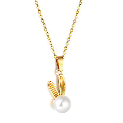Lapin-Bunny Perlenhalskette Gold