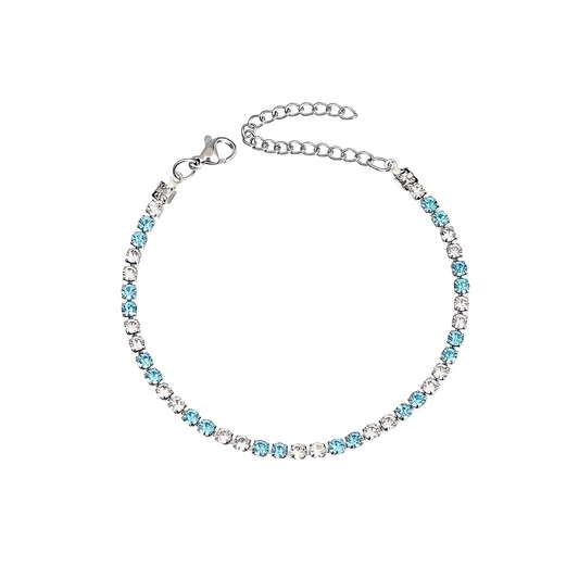 Lobéclat Armband Silber/Blau