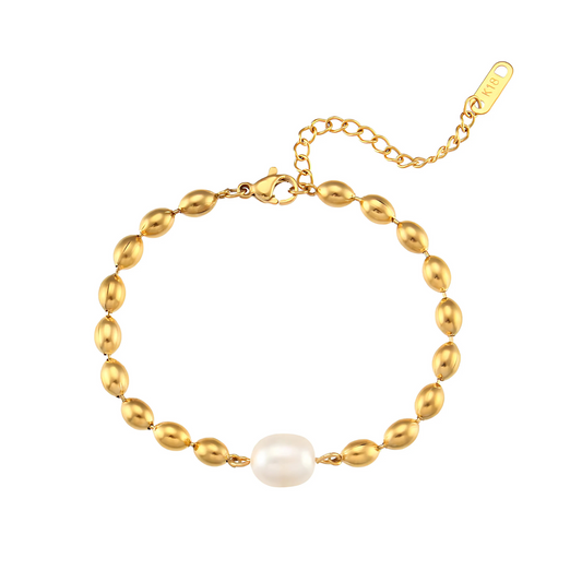 Haricots Perlenarmband Gold