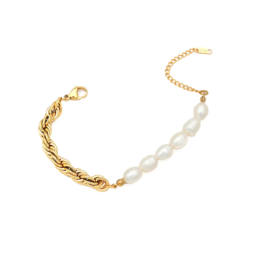 Nautique Perlenarmband Gold