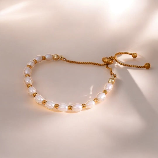 Boucle Perlenarmband Gold