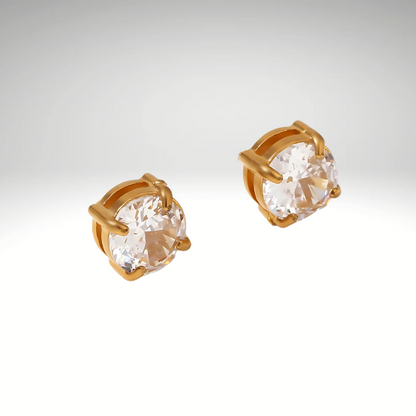 Yeux Gold Stud Earrings