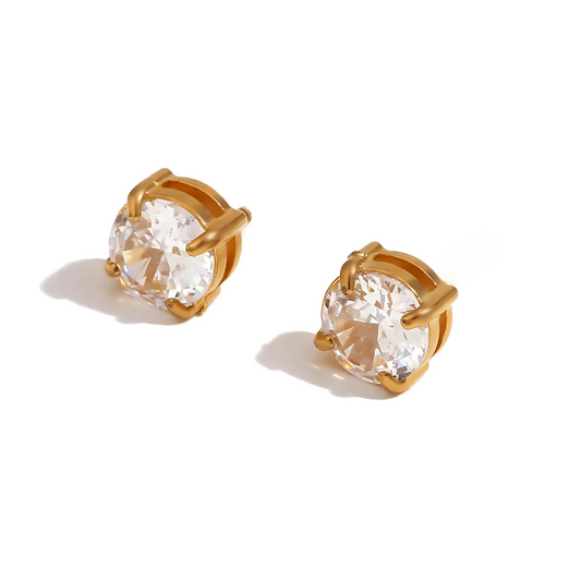 Yeux Gold Stud Earrings