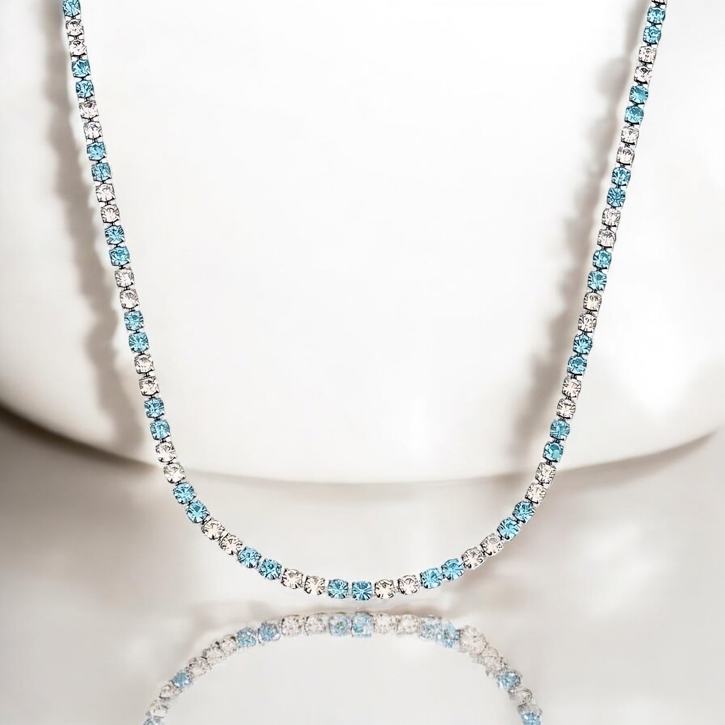 Lobéclat Halskette Silber/Blau