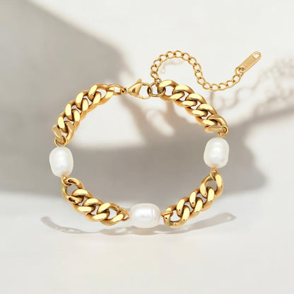 Lyon Perlenarmband Gold